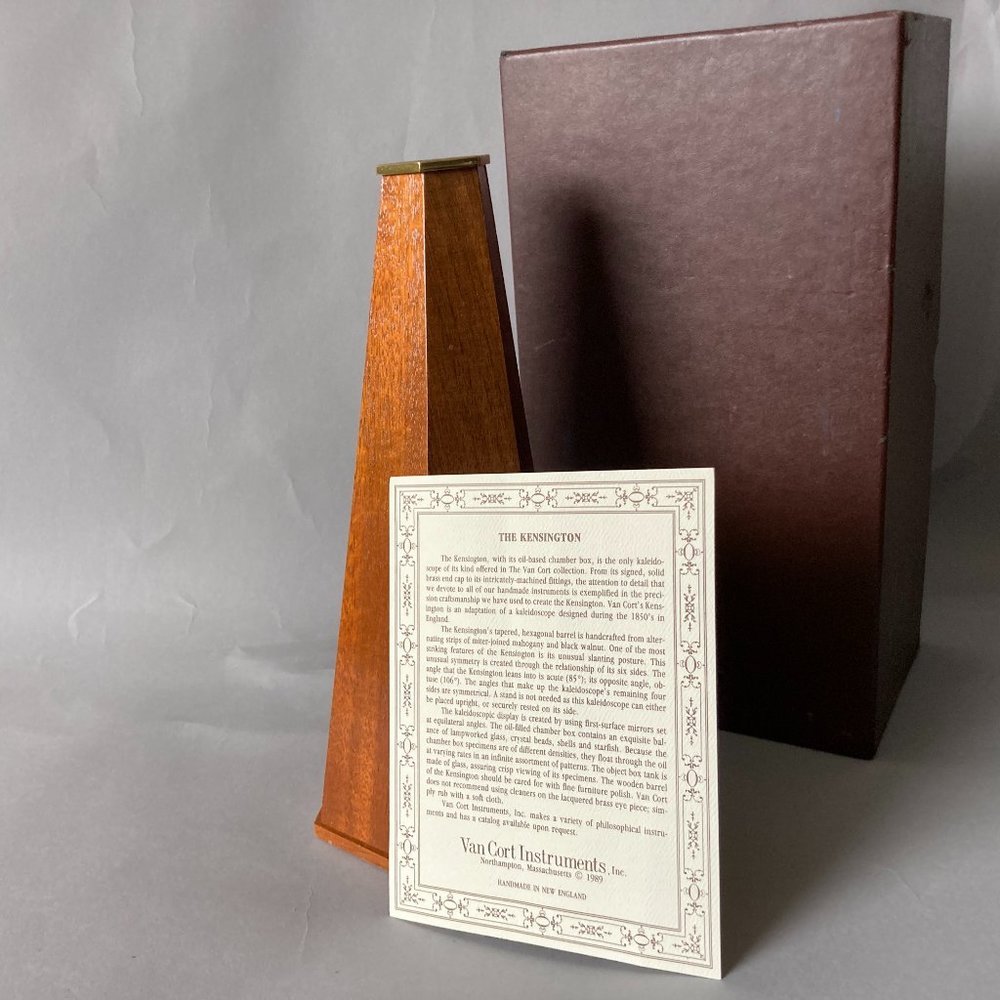 VanCort Wood and Brass Hexagon Kaleidoscope